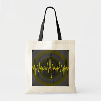 Sound Yellow Dark budget tote bag