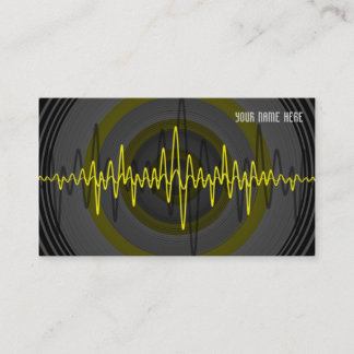 Sound Yellow Dark business card template
