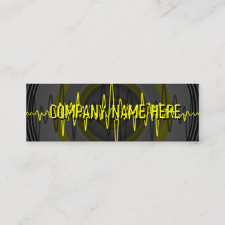 Sound Yellow Dark business card template skinny