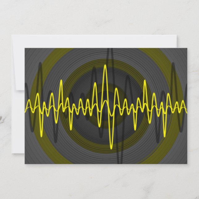 Sound Yellow Dark invitation (Front)