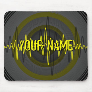 Sound Yellow Dark 'Name' mousepad