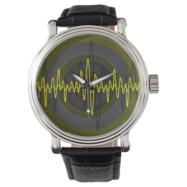 Sound Yellow Dark print watch (Front)