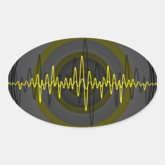 Sound Yellow Dark sticker oval