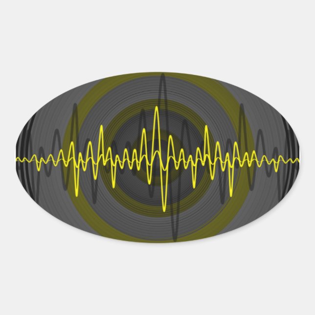 Sound Yellow Dark sticker oval (Front)