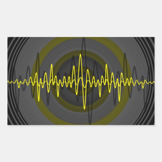 Sound Yellow Dark sticker rectangle (Front)