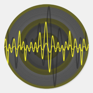Sound Yellow Dark sticker round