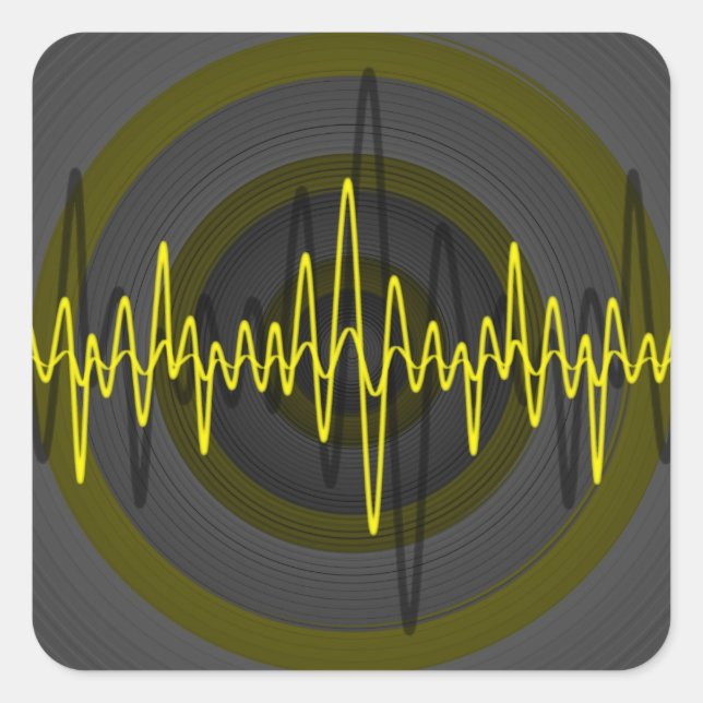Sound Yellow Dark sticker square (Front)