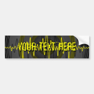 Sound Yellow Dark 'Your Text' bumper sticker