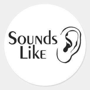 Sounds Like Charades Classic Round Sticker