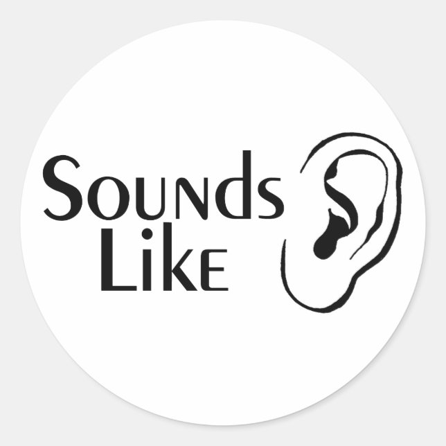 Sounds Like Charades Classic Round Sticker (Front)