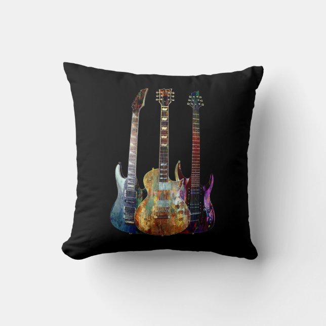 Sounds of music. Colorful guitar Cushion (Front)