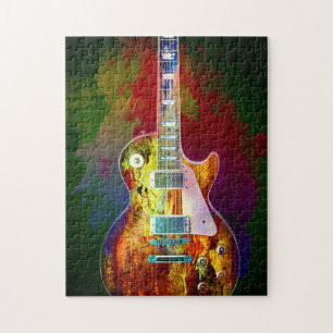 Sounds of music. Colourful guitar Jigsaw Puzzle