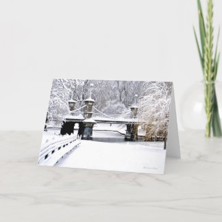 Sounds of Silence: Boston Public Garden-Greeting Holiday Card