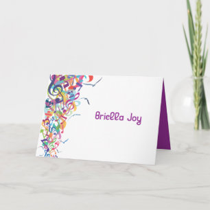 SOUNDS OF THE TORAH Bat Bar Mitzvah Thank you card