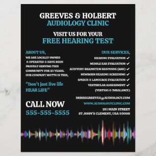 Soundwave Design, Audiologist, Audiology Clinic Flyer