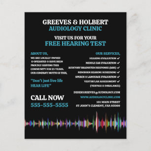 Soundwave Design, Audiologist, Audiology Clinic Flyer