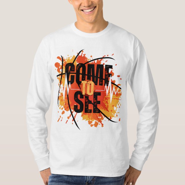 Soundwave Flow T-shirt – Art in Motion, Colour (Front)