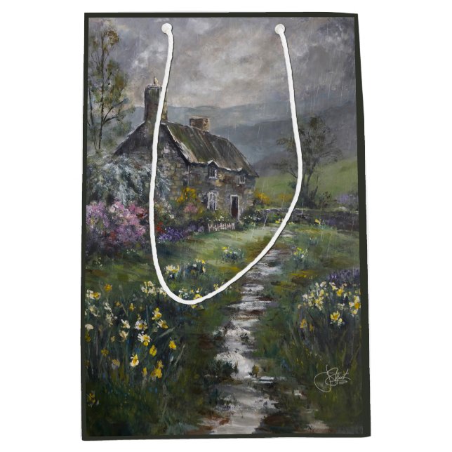 "Soup Day - An English Cottage" Medium Gift Bag (Front)