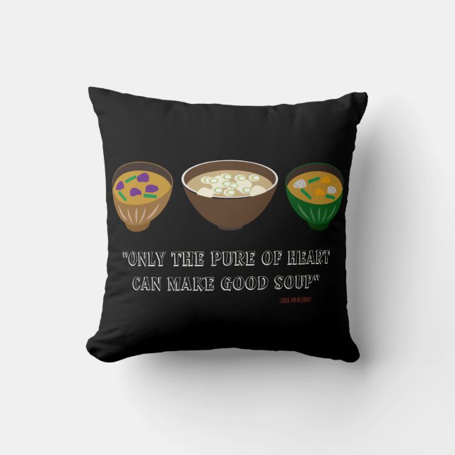 Soup Design  Throw Pillow (Front)