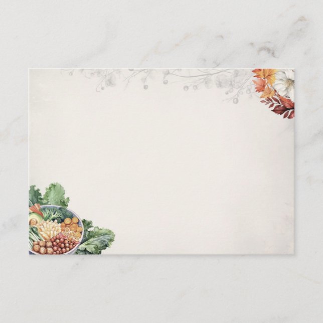 Soup Du Jour Basic Blank Recipe Card (Front)