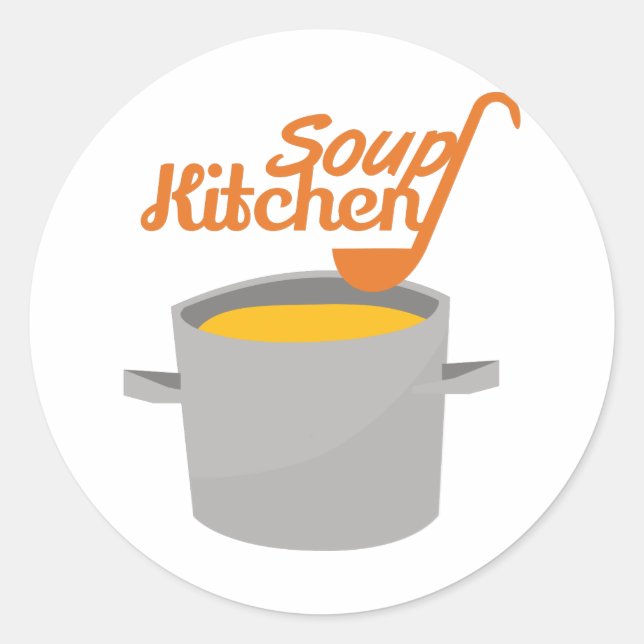 Soup Kitchen Classic Round Sticker (Front)
