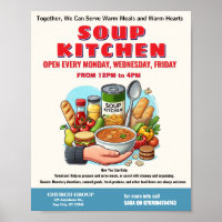 Soup Kitchen Donation & Volunteer Flyer 