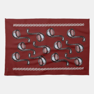 Soup Ladels Cranberry Dish Towel