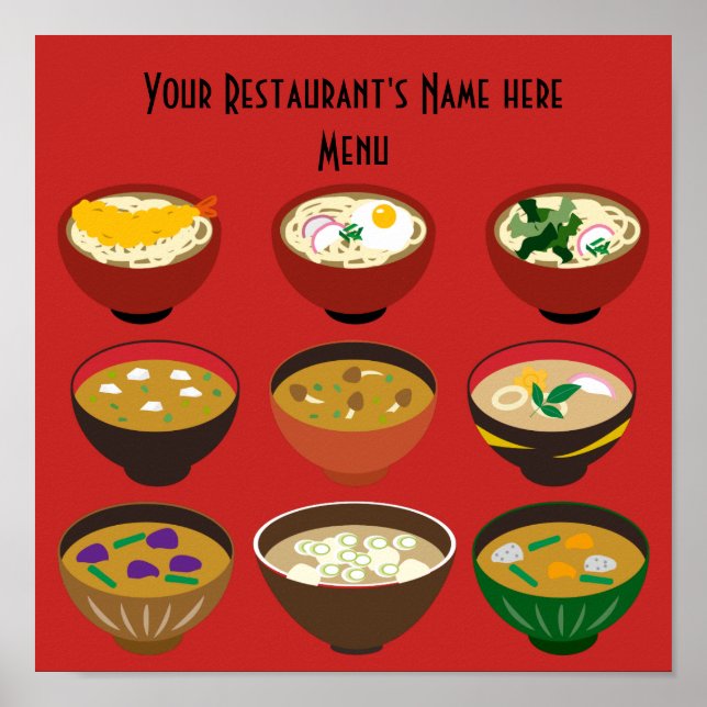 Soup Menu, Value Poster Paper (Matte) (Front)