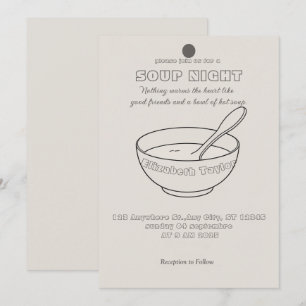 Soup Night Dinner Party Invitations