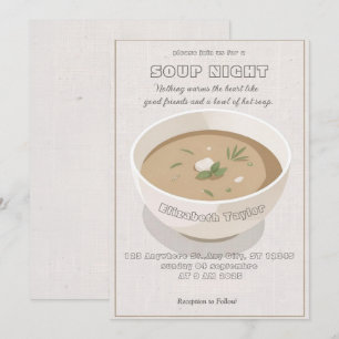 Soup Night Dinner Party Invitations