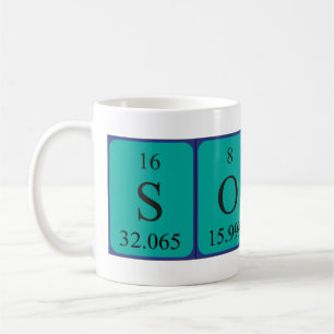 Soup periodic table word mug