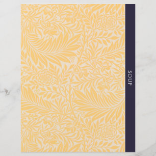 Soup Recipe Divider Vintage Gold Floral