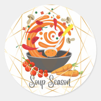 Soup Season Again  Classic Round Sticker