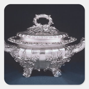 Soup tureen, one of a pair, made by Paul Storr Square Sticker