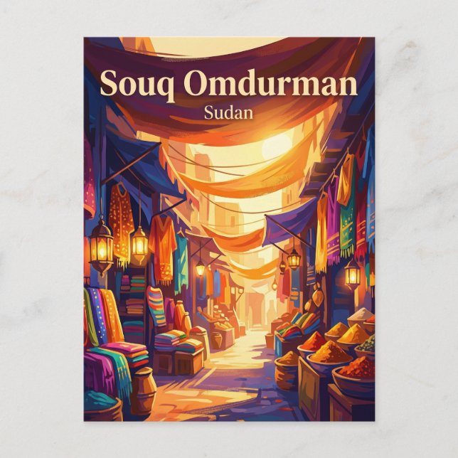 Souq Omdurman Sudan Postcard (Front)