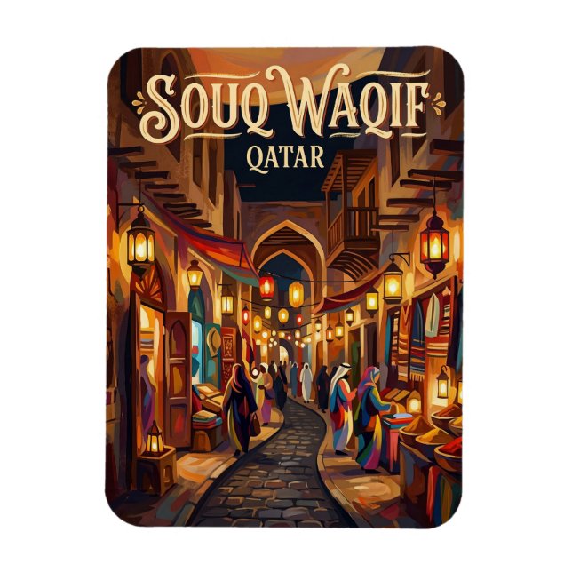 Souq Waqif Qatar Magnet (Vertical)