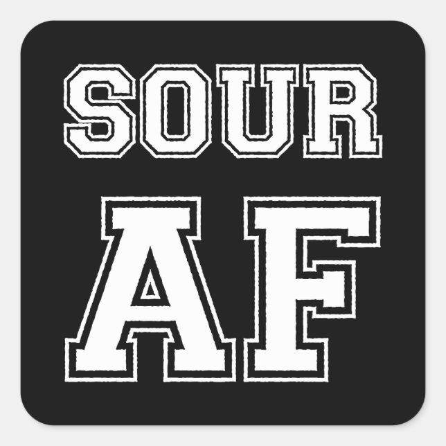 SOUR AF SQUARE STICKER (Front)