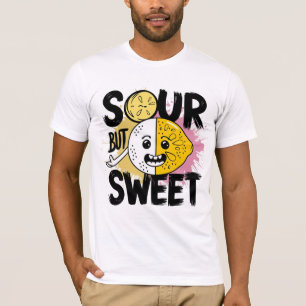 Sour But Sweet Funny Lemon Personality Pun T-Shirt