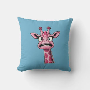 Sour Face Pink Giraffe Cushion