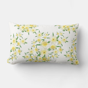 Sour Figs Flowers Leaves Pattern Pillow Cushion