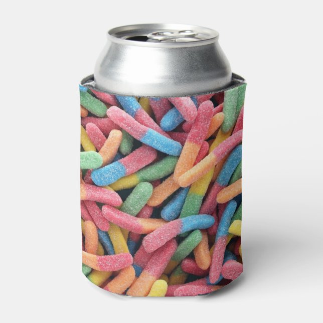 Sour Gummy Worms Can Cooler (Can Front)