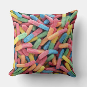 Sour Gummy Worms Cushion