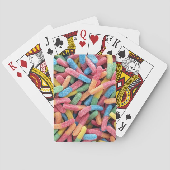 Sour Gummy Worms Playing Cards (Back)