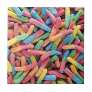 Sour Gummy Worms Tile