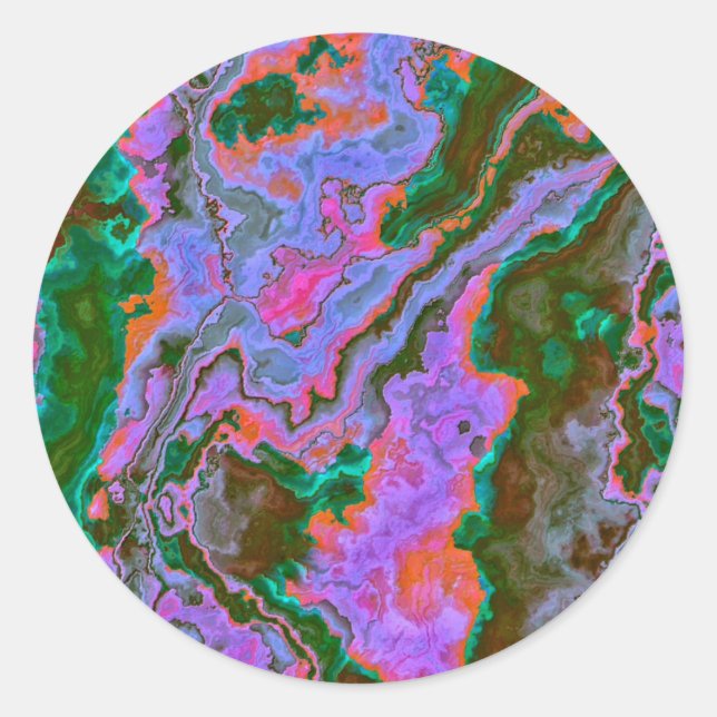 Sour Marble  Classic Round Sticker (Front)