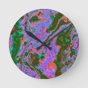 Sour Marble Round Clock