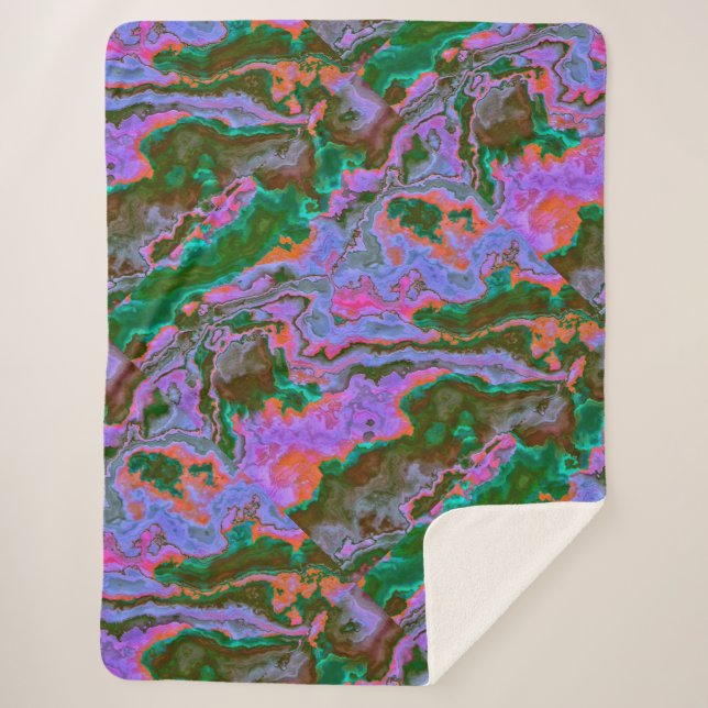 Sour Marble  Sherpa Blanket (Front)