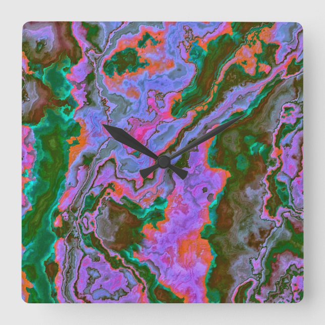 Sour Marble   Square Wall Clock (Front)