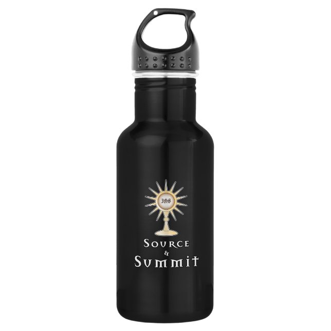 Source and Summit: Holy Eucharist  532 Ml Water Bottle (Front)