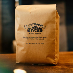 Sourdough Bread Bakery Business Ingredients Modern Rubber Stamp